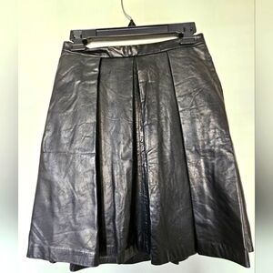 Elizabeth & James Leather Pleated Skirt